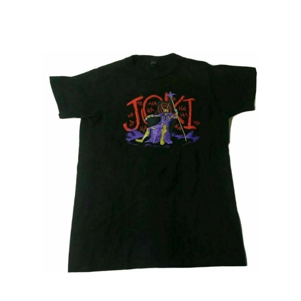 Tultex Joker Joki Villian T-Shirt Small DC Comics Black Batman